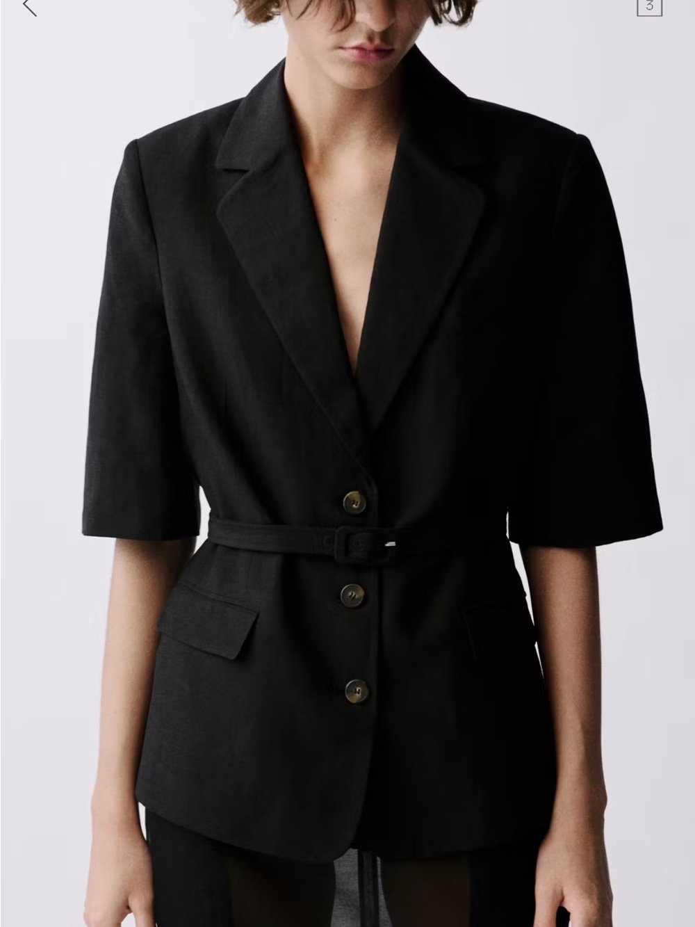 Mango Black Classic Blazer